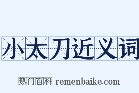 小太刀近义词是什么意思的图片